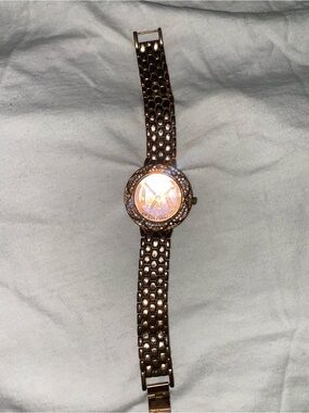 MK Rose Gold Crystal Accent Women’s Bracelet Watch